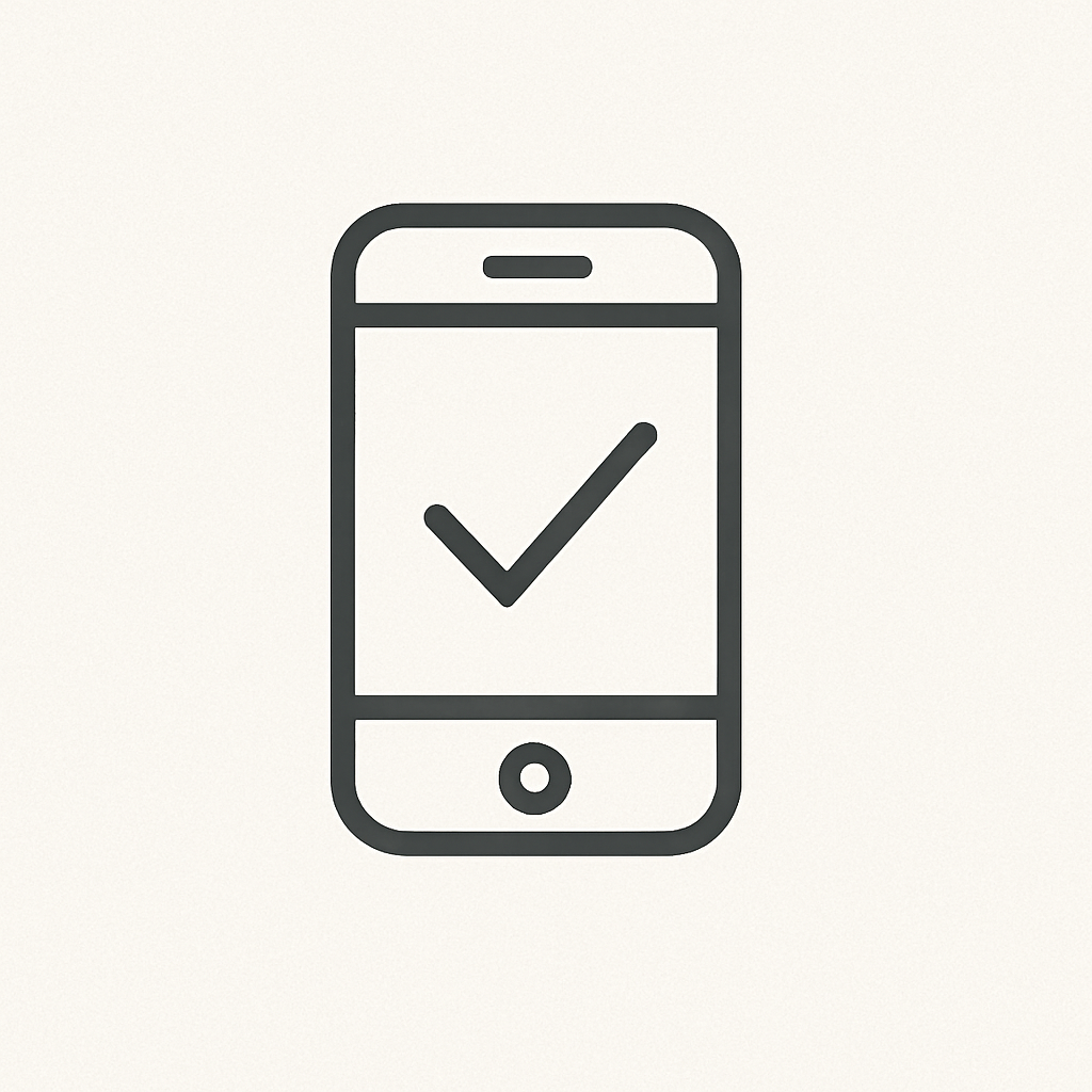 Symbolizes mobile responsiveness and modern device compatibility for tiny/modular builder websites.